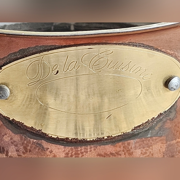 VINTAGE DE LA CUISINE 1 QT COPPER SAUCE PAN WITH WOODEN HANDLE COLLECTIBLE - Picture 2 of 8